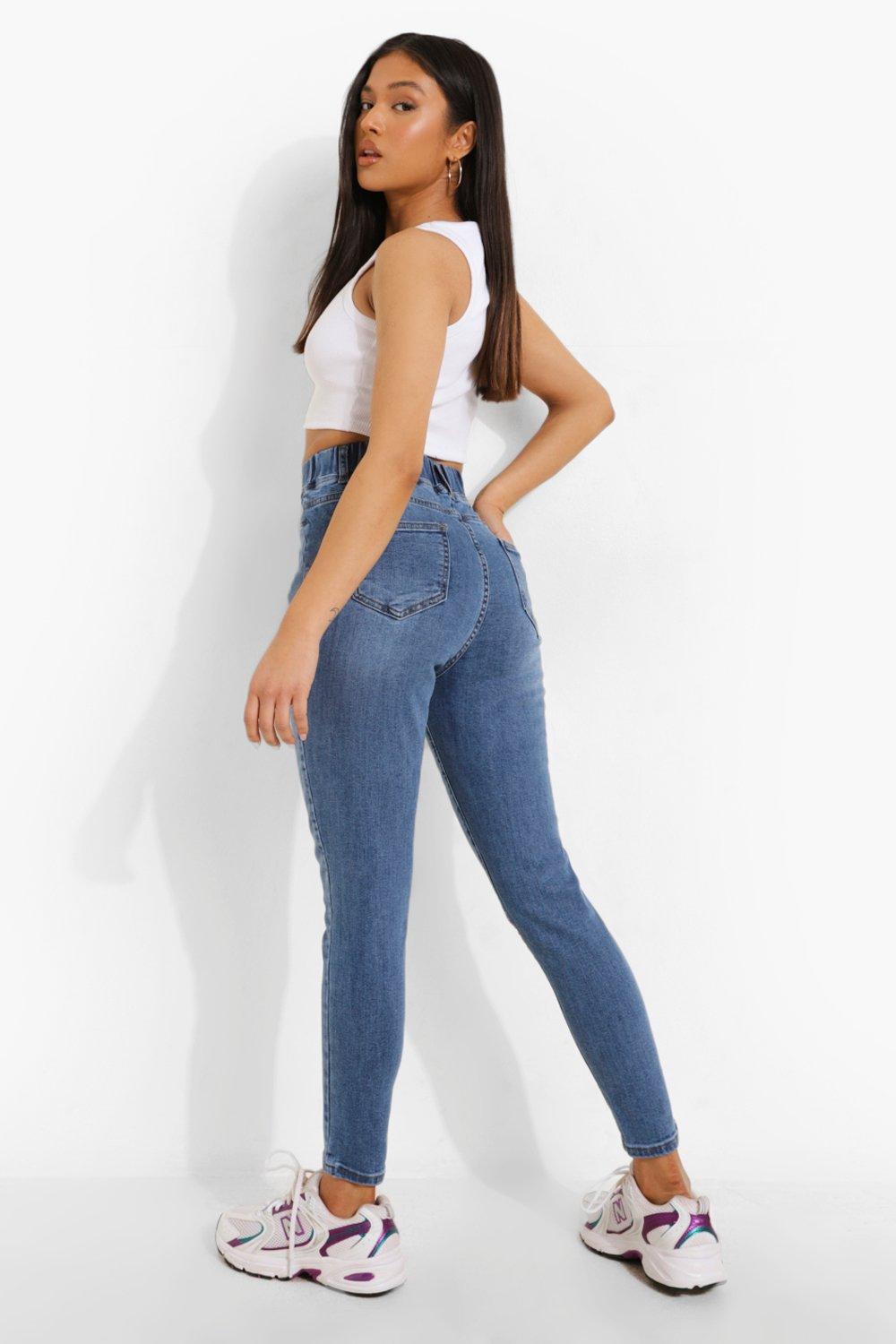 Petite Mid Wash Denim Jegging